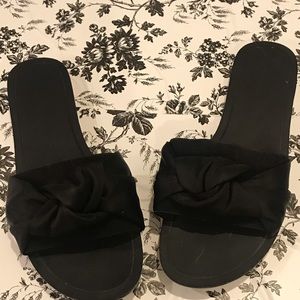 Alfani  bow tie flat slide sandals sz 9